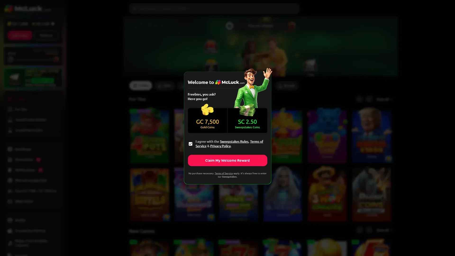McLuck Welcome Bonus